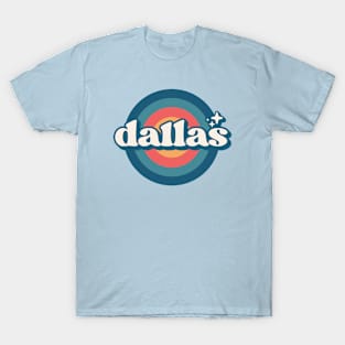 Vintage Dallas Sunset Seal // Retro City Emblem for Dallas, Texas T-Shirt